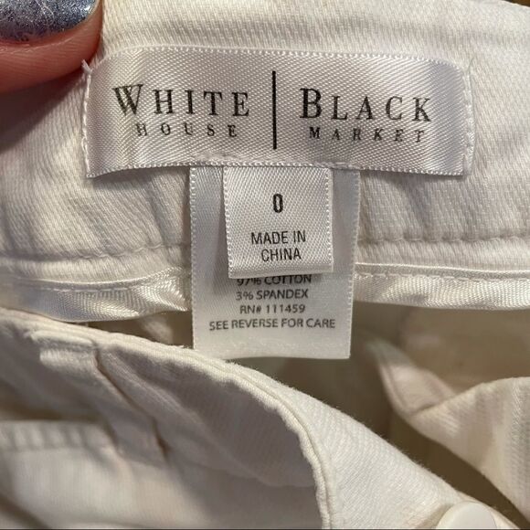 WHBM size 0 Bermuda short stretch cotton white - Picture 8 of 11